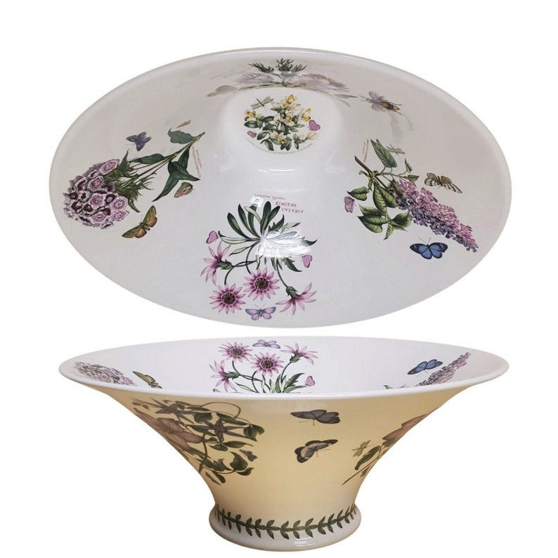 15" x 6" Portmeirion The Botanic Garden By Susan Williams-Ellis Centerpiece Mandarin Flared Bowl - Botanic Garden Pattern