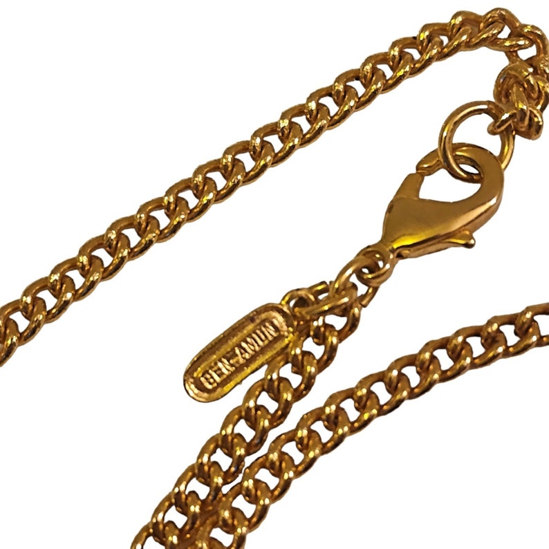 38" Ben Anum Chain Link Station Vintage 90s Necklace