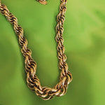 Ben Anum Graduated Rope Gold Plated Chain Vintage Necklace