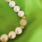 Napier Genuine Pink Rose Quartz Pearl Gold Plated Vintage Necklace