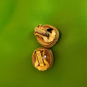 Gorgeous MARVELLA AB Rivoli Sparkling Gold Plated Clip On Stud Earrings