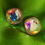 Gorgeous MARVELLA AB Rivoli Sparkling Gold Plated Clip On Stud Earrings