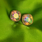 Gorgeous MARVELLA AB Rivoli Sparkling Gold Plated Clip On Stud Earrings