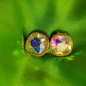 Gorgeous MARVELLA AB Rivoli Sparkling Gold Plated Clip On Stud Earrings