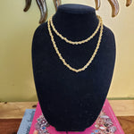 ANNE KLEIN 34" Gold Plated ROPE Long Chain Vintage Necklace