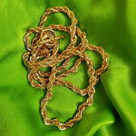 ANNE KLEIN 34" Gold Plated ROPE Long Chain Vintage Necklace