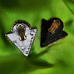 Goregous Bold M& J HANSEN 80S Avant-Garde 2" Couture Runway Statement Crystal Earrings
