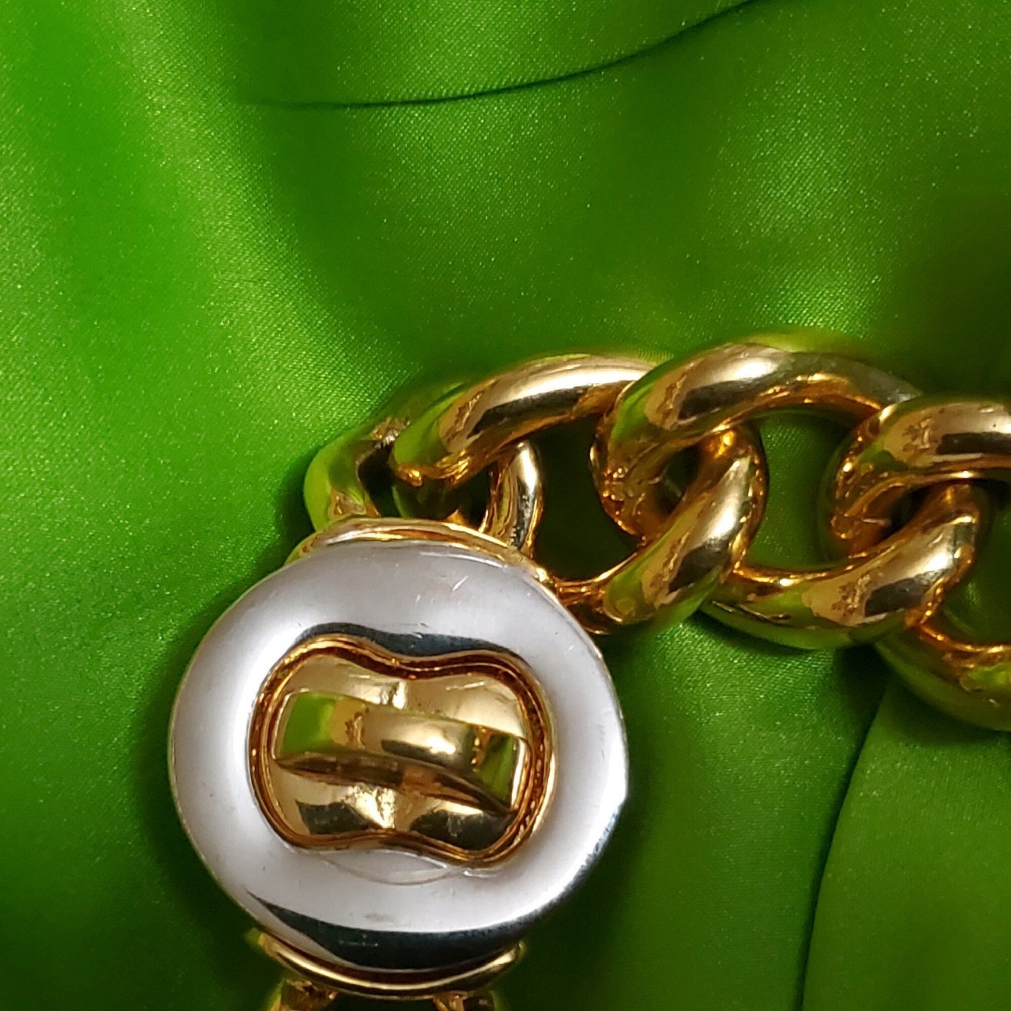Gorgeous! Chunky Bold 18K Yellow White Gold Vermeil 8" OTC Curb Link Chain Bracelet
