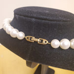 Napier Genuine Pink Rose Quartz Pearl Gold Plated Vintage Necklace