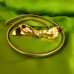 ACCESSOCRAFT NYC Gold Tone Omega Coil Chain Bow Belt S-M