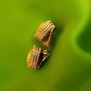 Gorgeous MARVELLA AB Rivoli Sparkling Gold Plated Clip On Stud Earrings