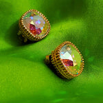 Gorgeous MARVELLA AB Rivoli Sparkling Gold Plated Clip On Stud Earrings