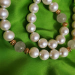 Napier Genuine Pink Rose Quartz Pearl Gold Plated Vintage Necklace