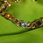 BLANCA Sautoir Multicolor Glass Crystal Figaro Vintage Necklace