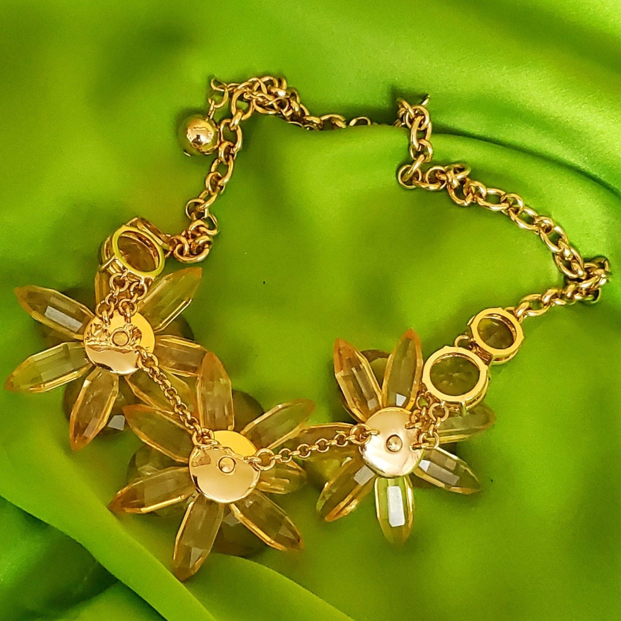 Beautiful Kate Spade Goldtone Floral Flower Necklace, Wedding Necklace
