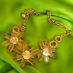 Beautiful Kate Spade Goldtone Floral Flower Necklace, Wedding Necklace