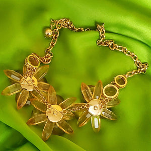 Beautiful Kate Spade Goldtone Floral Flower Necklace, Wedding Necklace