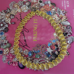 Napier Filigree Articulated Textured Gold Tone Link Choker Necklace