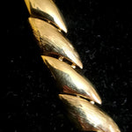 Napier Textured High Polished Gold Tone Link Choker Necklace