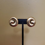 Love Knot Matte Gold Tone Clip On Earrings, Statement Earrings Anne Klein? Runway Couture