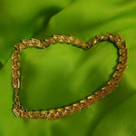 Napier Textured High Polished Gold Tone Link Choker Necklace