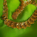 Napier Filigree Articulated Textured Gold Tone Link Choker Necklace
