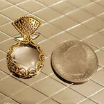 Stunning Etruscan MILOR Italy Gold Vermeil Quartz Drop Earrings 18K Gold Over 925 Sterling