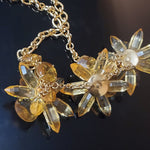 Beautiful Kate Spade Goldtone Floral Flower Necklace, Wedding Necklace