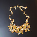 Beautiful Kate Spade Goldtone Floral Flower Necklace, Wedding Necklace