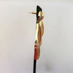 Stunning! Teardrop 18K Yellow Gold Plated Pave Stones Earrings - Couture, Bridal Earrings, Wedding Statement Earrings
