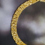 Chic Nugget Textured Gold Tone Serpentine Necklace, Chunky Couture Necklace