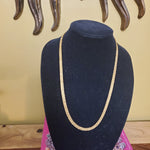 Chic Nugget Textured Gold Tone Serpentine Necklace, Chunky Couture Necklace
