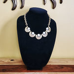 Etruscan Revival Pearl Gold Plated Link Chain Necklace