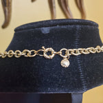 Beautiful 36" Seed Pearl Grey Bead Gold Plated Chunky Cable Link Chain By J Crew