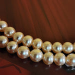 MCM Double Strand Faux Pearl Rhinestone Silver Tone Necklace Made In Taiwan, Wedding Jewelry, Brides Necklace