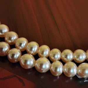 MCM Double Strand Faux Pearl Rhinestone Silver Tone Necklace Made In Taiwan, Wedding Jewelry, Brides Necklace