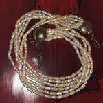 Beautiful Sterling Silver Baroque Pearl Necklace, Wedding Jewelry, Torsade Necklace Brides Necklace