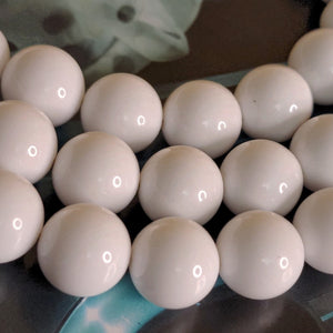 Napier Jumbo White Bead Triple Strand Vintage Necklace