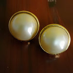 kJL Pearl Gold Plated Stud Earrings, Kenneth Jay Lane Pearl Earrings
