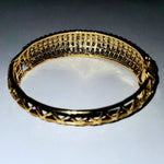 18K White Yellow Gold Plated Baguette Bracelet, Bangle, Wedding Jewelry, Couture, Runway