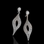 18K White Gold Vermeil Marquise Chandelier Drop Earrings Bridal Earrings, Wedding Earrings, Valentine's Day, Mother Day, Gift for her