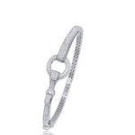 Striking 18K Gold Pave White Yellow Gold Vermeil Pave Bracelet, Valentine's Day, Gift For Her, Mother's Day