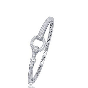 Striking 18K Gold Pave White Yellow Gold Vermeil Pave Bracelet, Valentine's Day, Gift For Her, Mother's Day