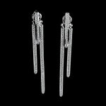 Outstanding Sas Line White Gold Earrings Bridal Earrings, Wedding Earrings