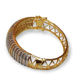18K White Yellow Gold Plated Baguette Bracelet, Bangle, Wedding Jewelry, Couture, Runway