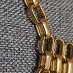 Gorgeous Gold Tone Droplet Necklace, Chainmail Necklace, Waterfall Necklace
