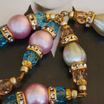 Statement Butterfly Deco Czech Multicolor Crystal Glass Stone Necklace
