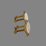 Mother Of Pearl Gold Plated Vintage Cufflinks, MOP Cufflinks