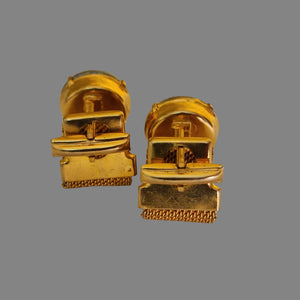 Swank Taurus Horoscope Gold Plated Mesh Cufflinks, Bull Cuff Links