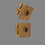 SWANK Jadeite Gold Plated Vintage Cufflinks